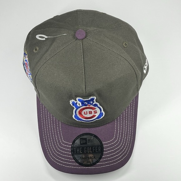 Chicago Cubs New Era The Golfer Snapback Cap Hat Black Purple MLB - Picture 6 of 16